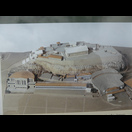 Das Modell zeigt links das Odeion des Herodes Atticus und rechts das Dionysos-Theater